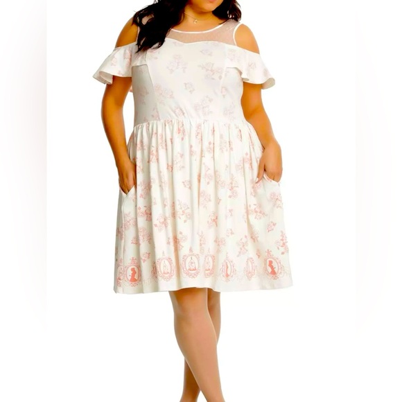 Disney Beauty and the Beast Icons Cold Shoulder Dress XXL - Picture 1 of 15